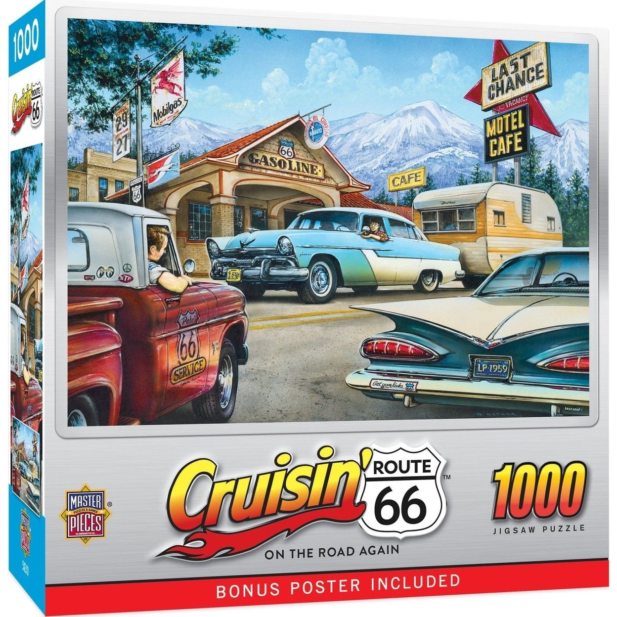 Cruisin Route 66 - On The Road Again 1000 Piece Jigsaw Puzzle