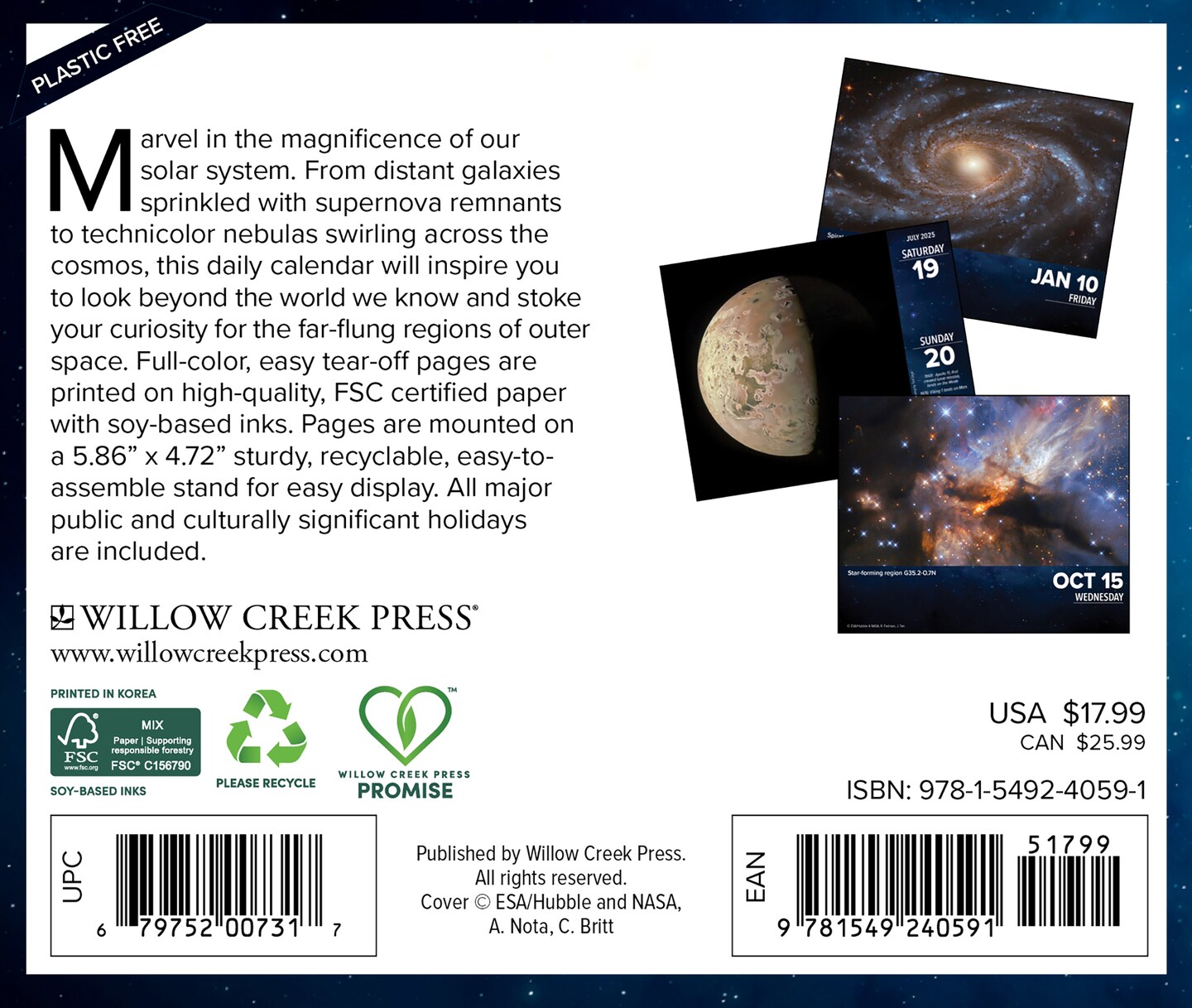 Astronomy 2025 Box Calendar, Daily Desktop