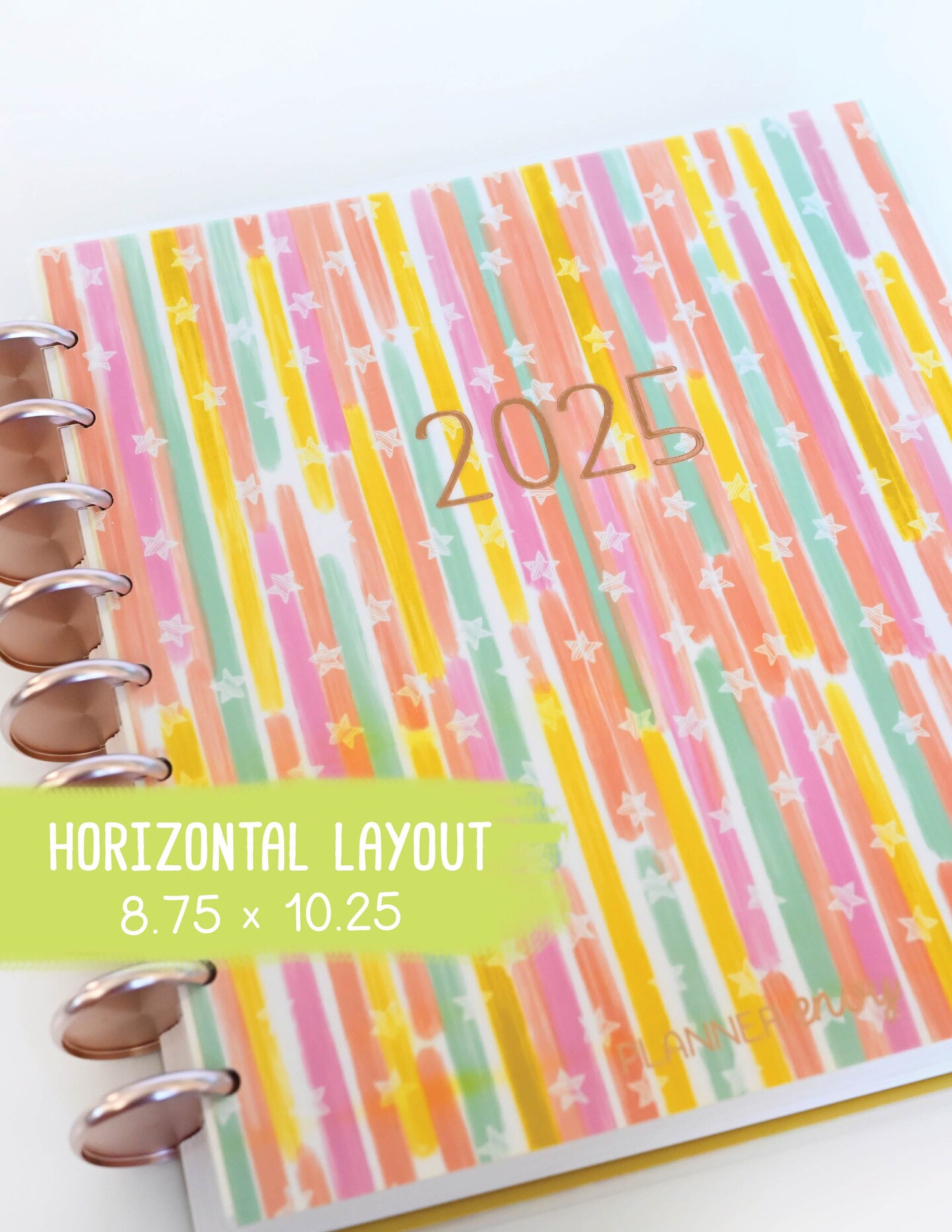 2025 Planner - Horizontal Layout, Disc Bound - &#x22;Stars &#x26; Stripes&#x22; (#710)