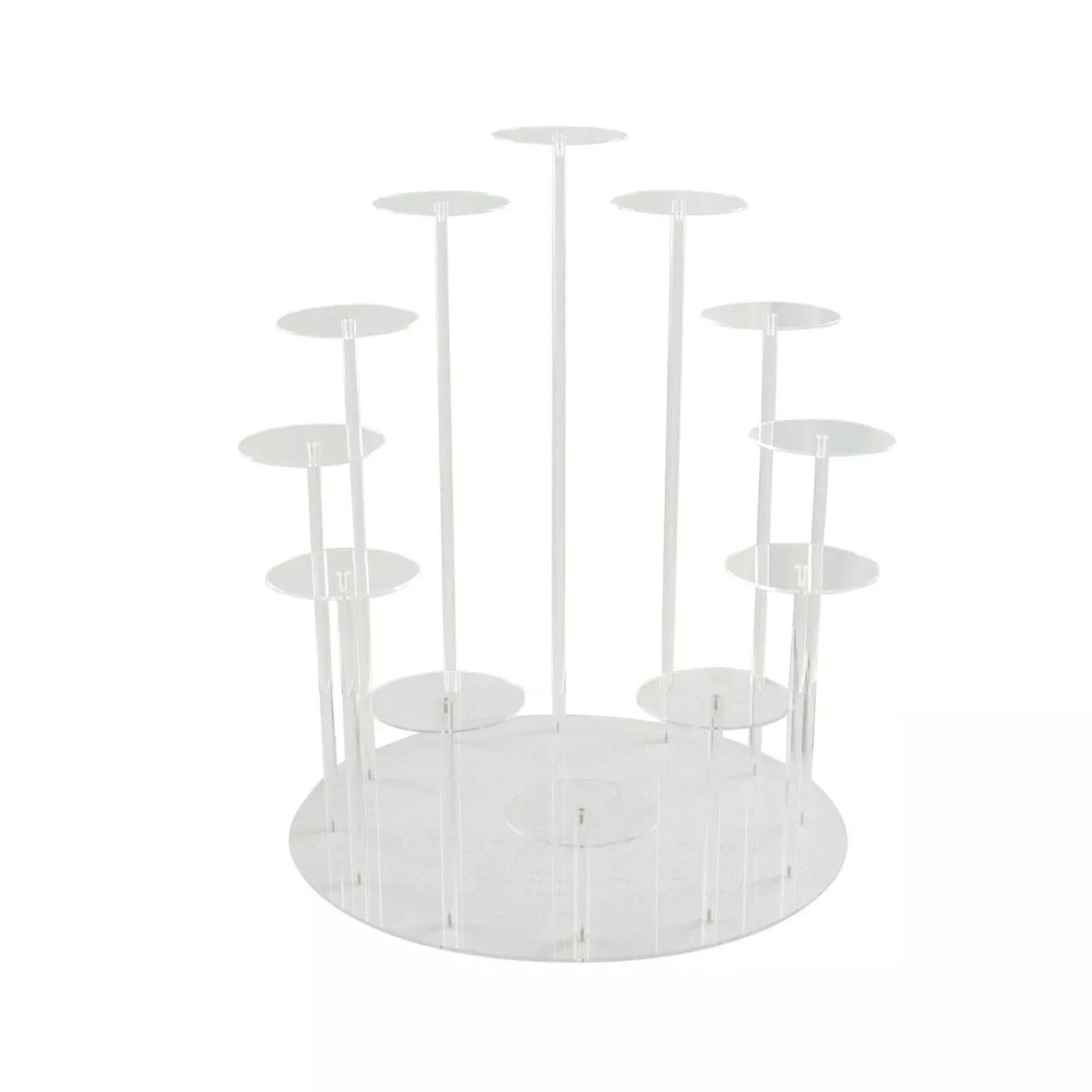 CLEAR 29&#x22; Tiered 12 Arm Round Acrylic Cupcake Holder Dessert Display Stand Party