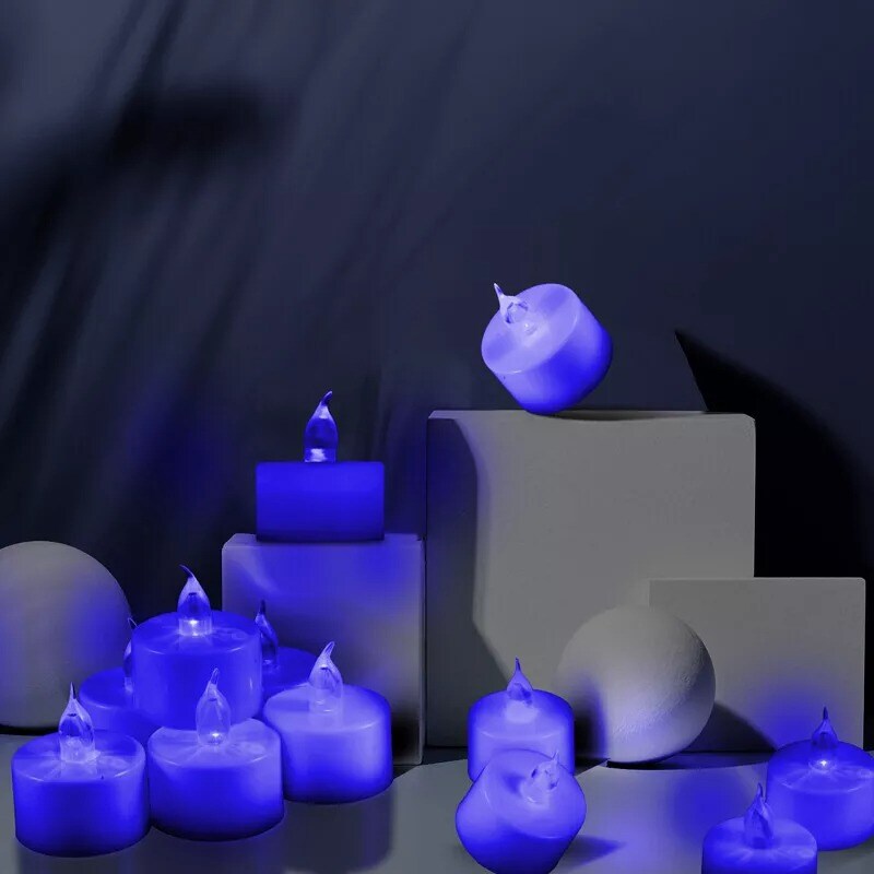 6Pcs Tea Lights Votive Candles LED Flameless w/ Battery 200+ Hours