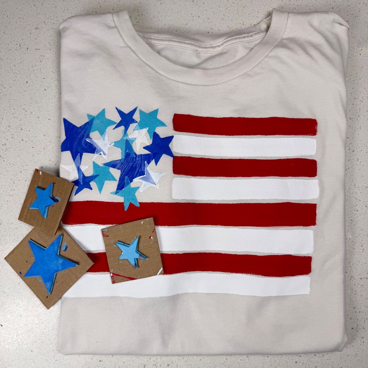 Kids Club: Stamped Patriotic 4th of July Shirts
