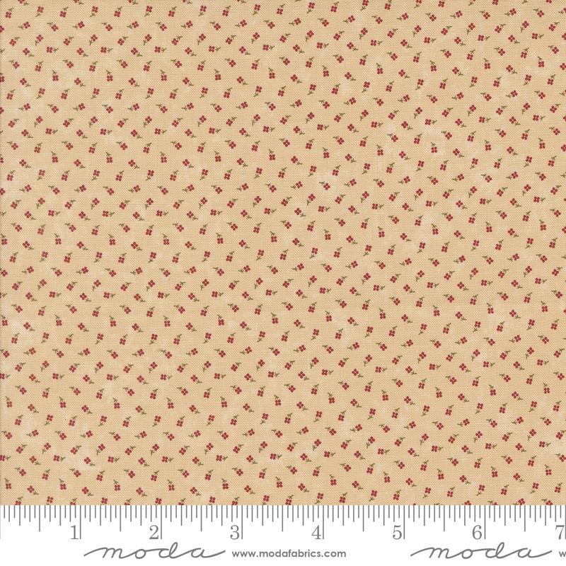 Fabric Moda Tan Berries A Vintage Christmas by the Quarter Yard 9784-11