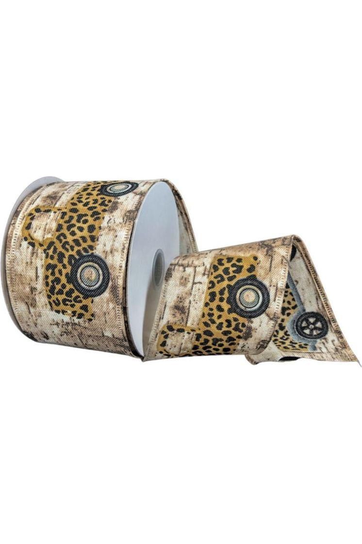 2.5&#x22; Rustic Leopard Truck Ribbon (10 Yards)