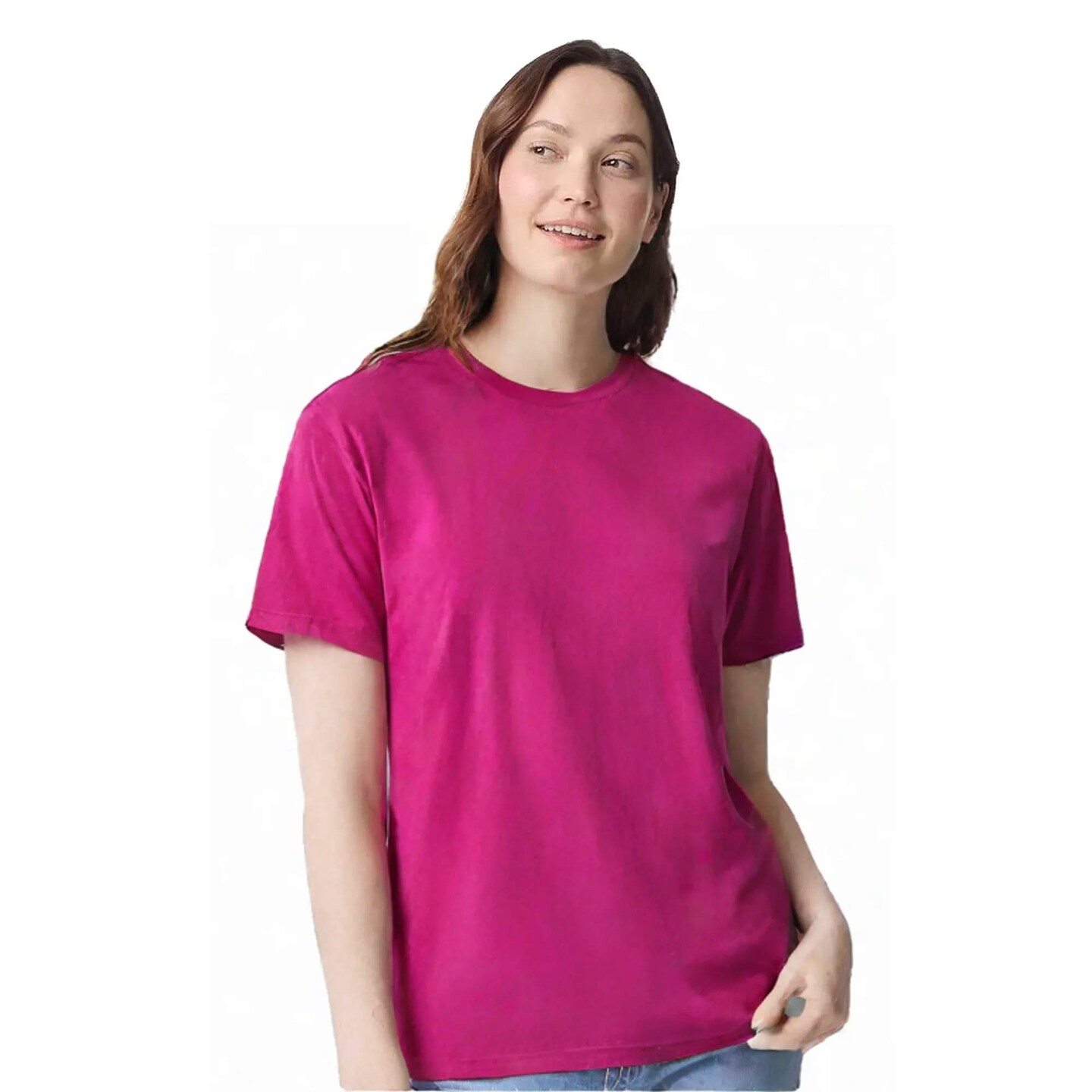 Gildan Heavy Cotton Crew Neck Short Sleeve T-Shirt 100% Cotton for Work Layering & Custom Printing