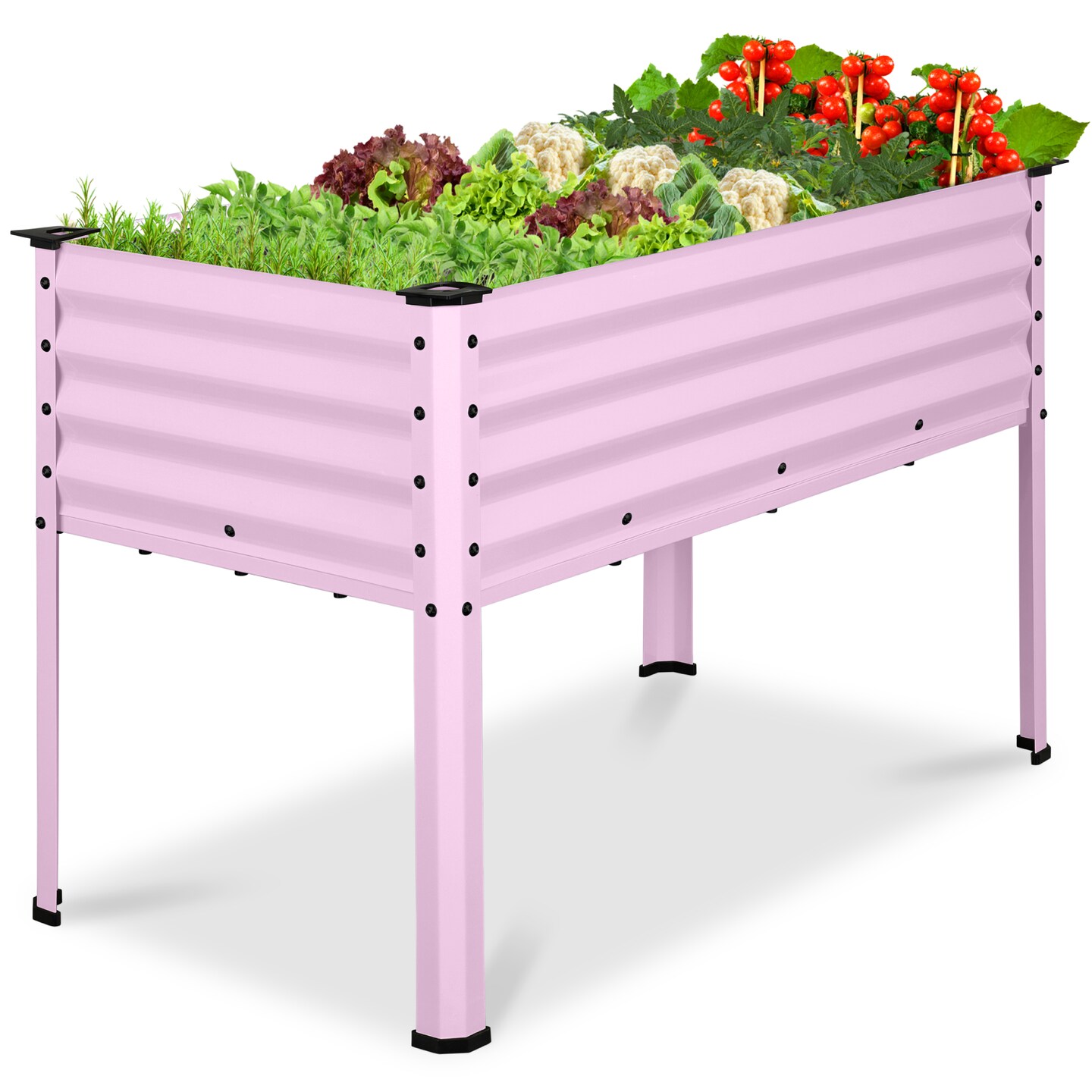 Best Choice Products 48x24x30in Elevated Galvanized Metal Garden Bed w/ Corner Protectors