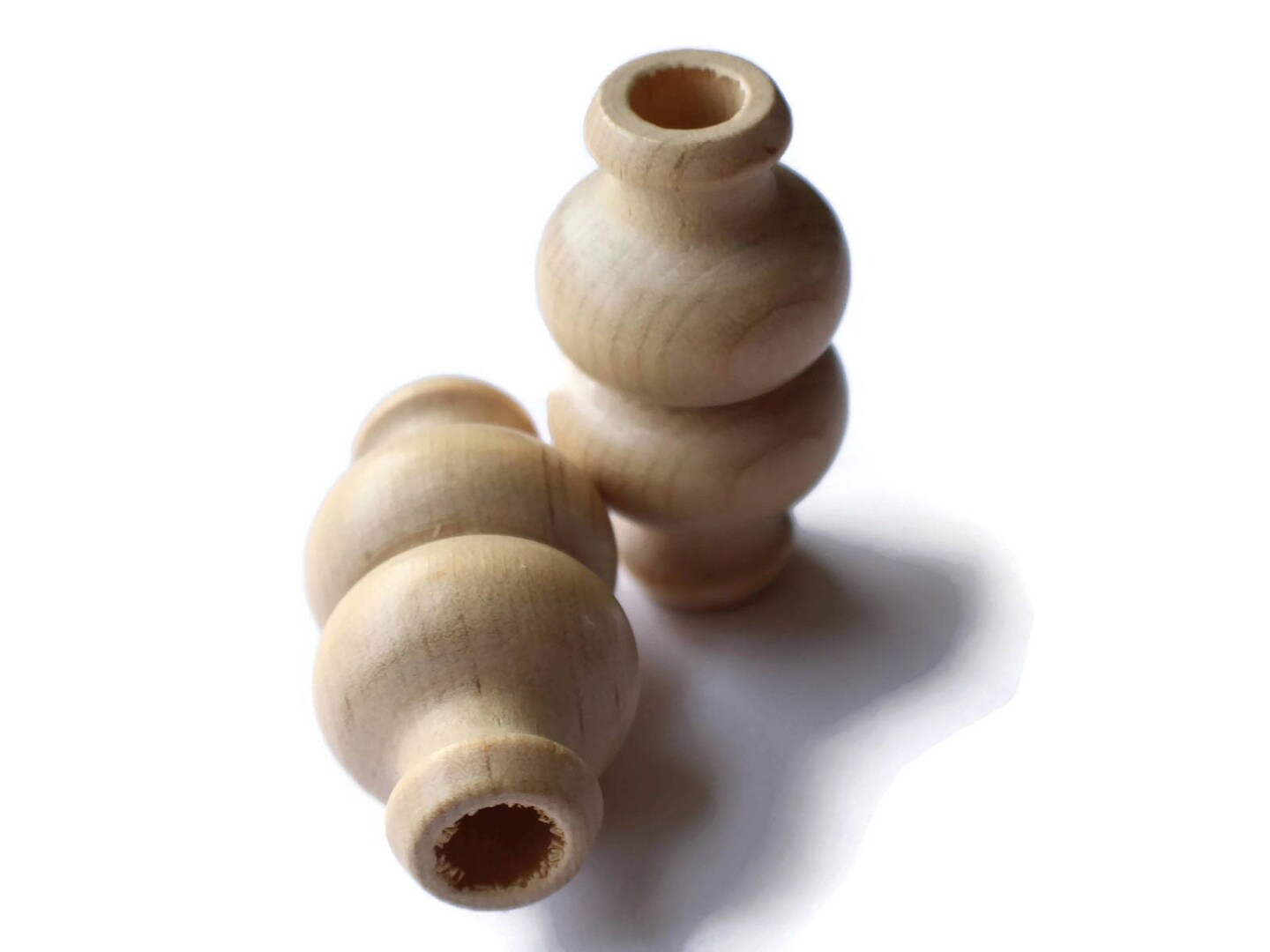 50mm Light Brown Natural Large Fancy Tube Vintage Wooden Macrame Beads