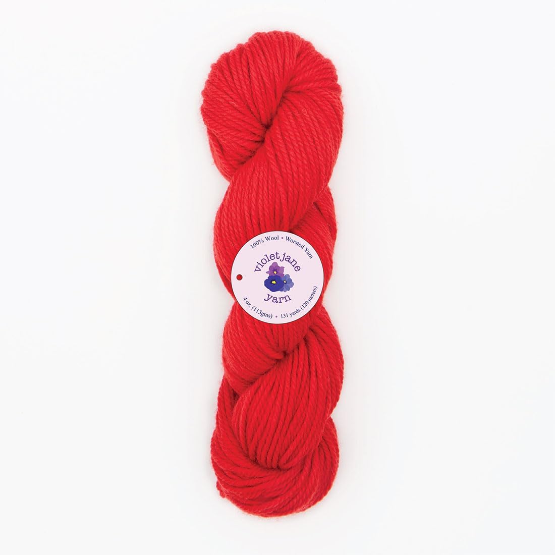 The Oxford Company Violet Jane 100% Solid Worsted Wool Rug Yarn 4 Oz. Skein (approx. 131 yds)