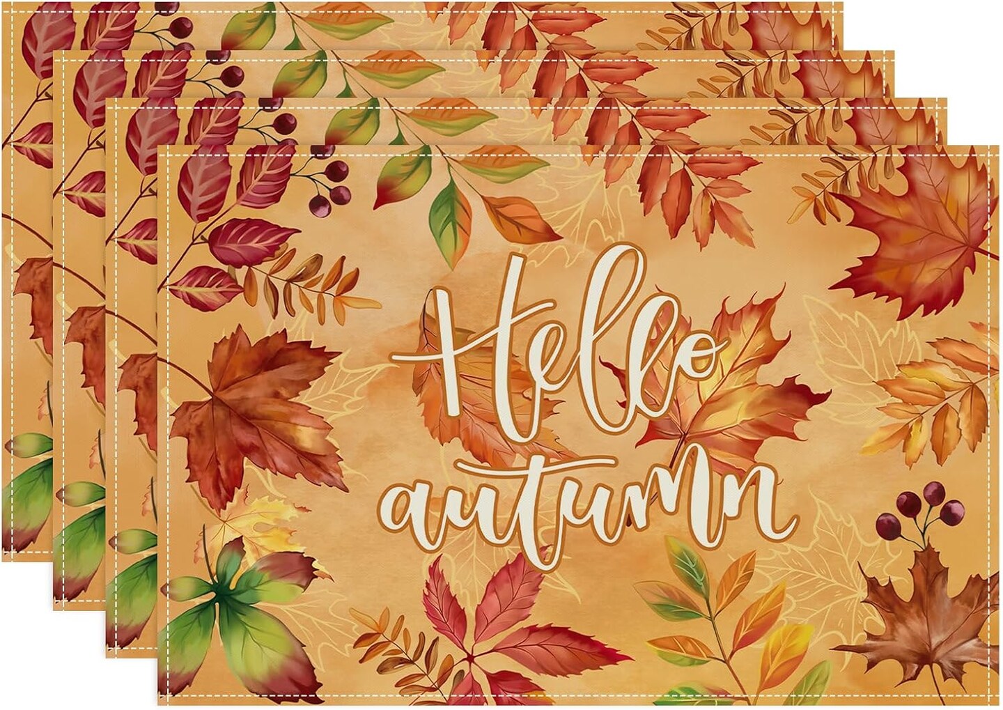 Fall Maple Leaves Placemats(Maple Leaves)