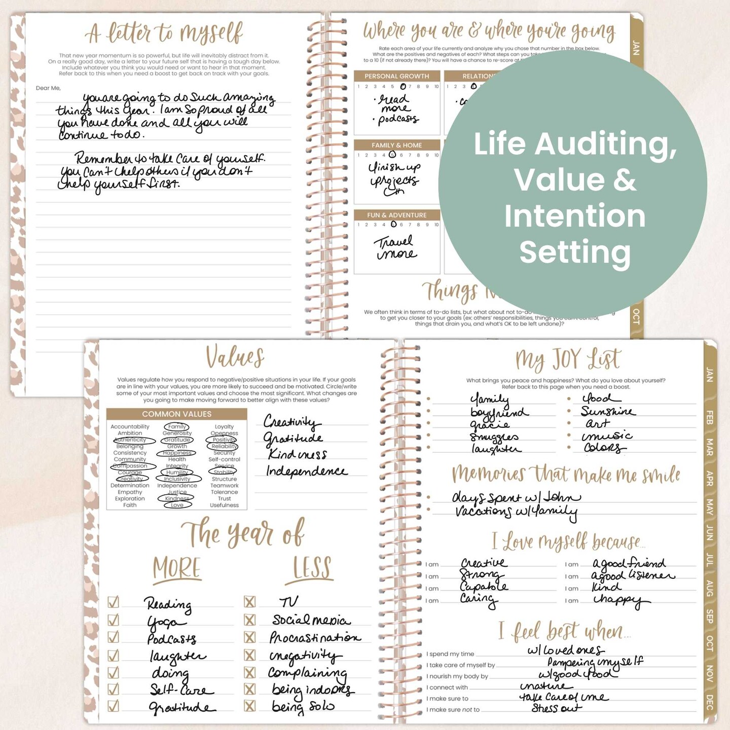 bloom daily planners 2026 Soft Cover Weekly &#x26; Monthly Planner, 8.5&#x22; x 11&#x22;, Tan Leopard