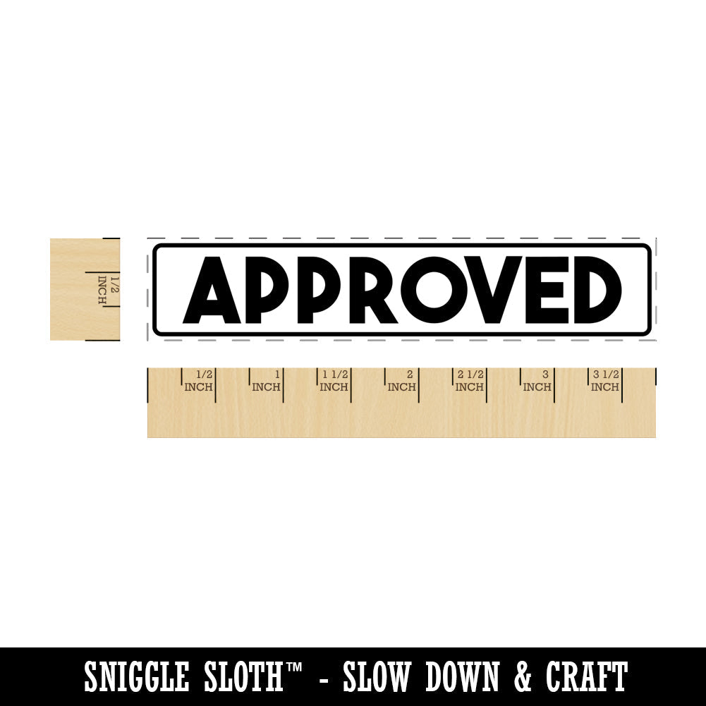 Approved Office Filing Rectangle Rubber Stamp for Stamping Crafting