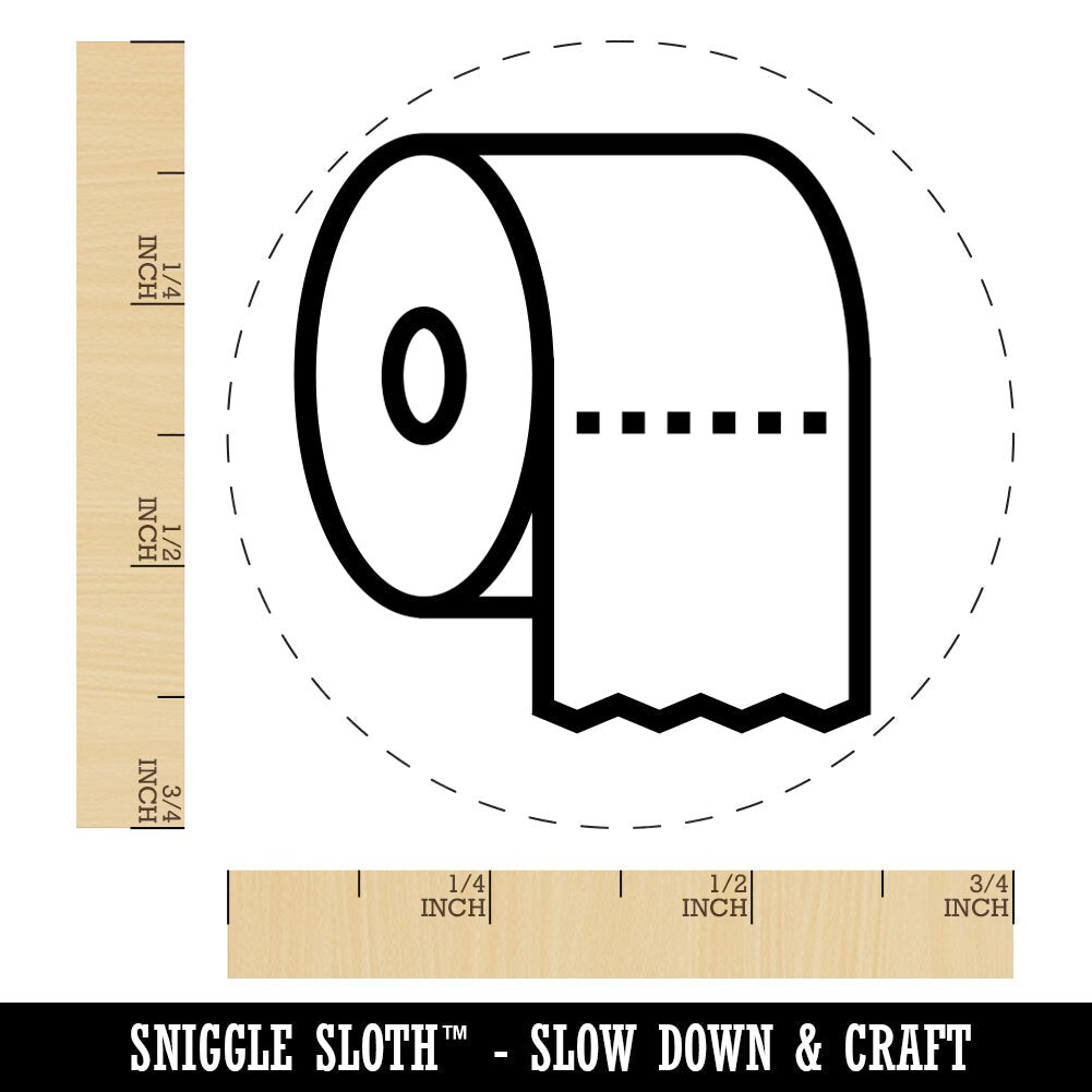 Toilet Paper Roll Icon Rubber Stamp for Stamping Crafting Planners
