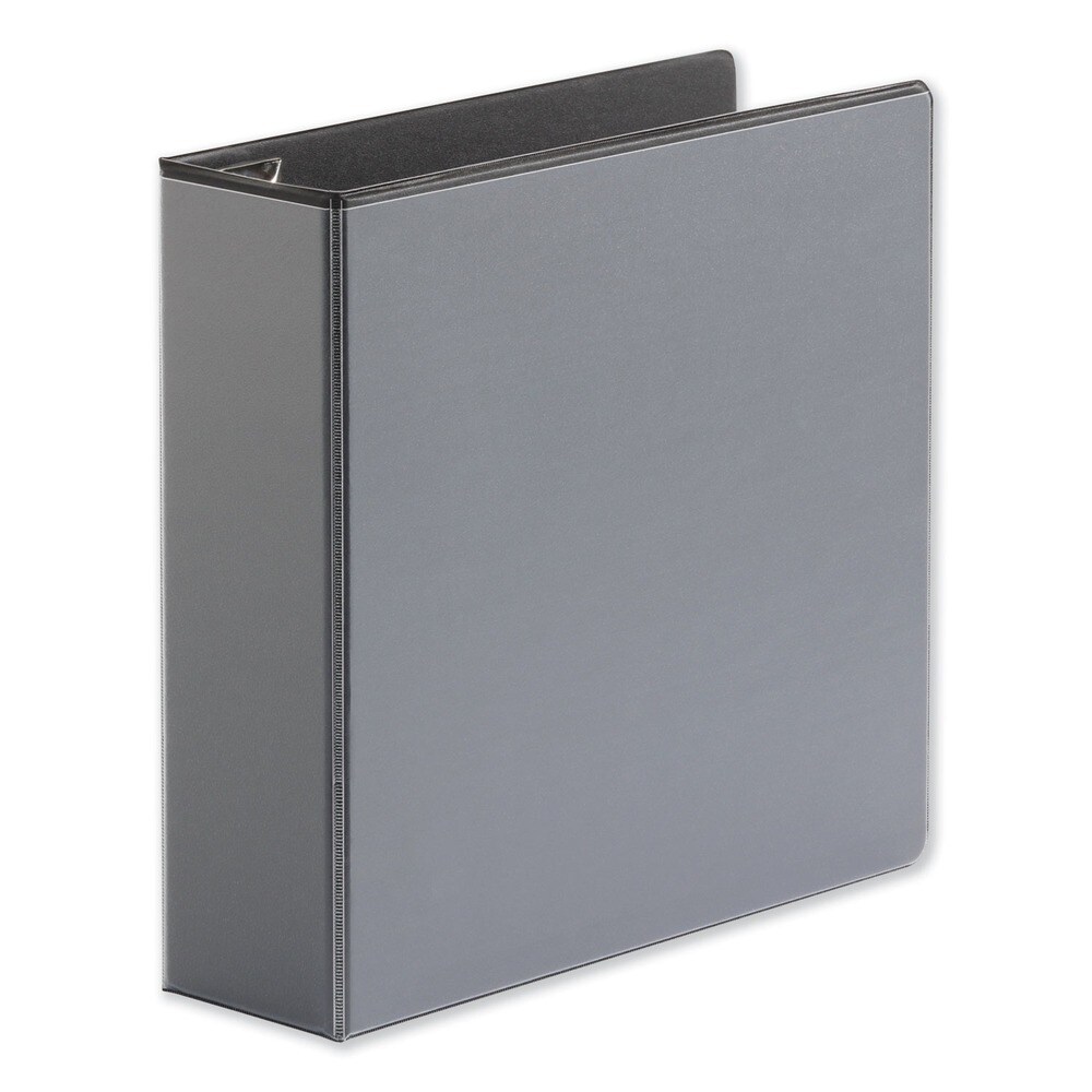 Universal 3 in. Capacity 11 in. x 8.5 in. 3 Rings Deluxe Easy-to-Open D-Ring View Binder - Black
