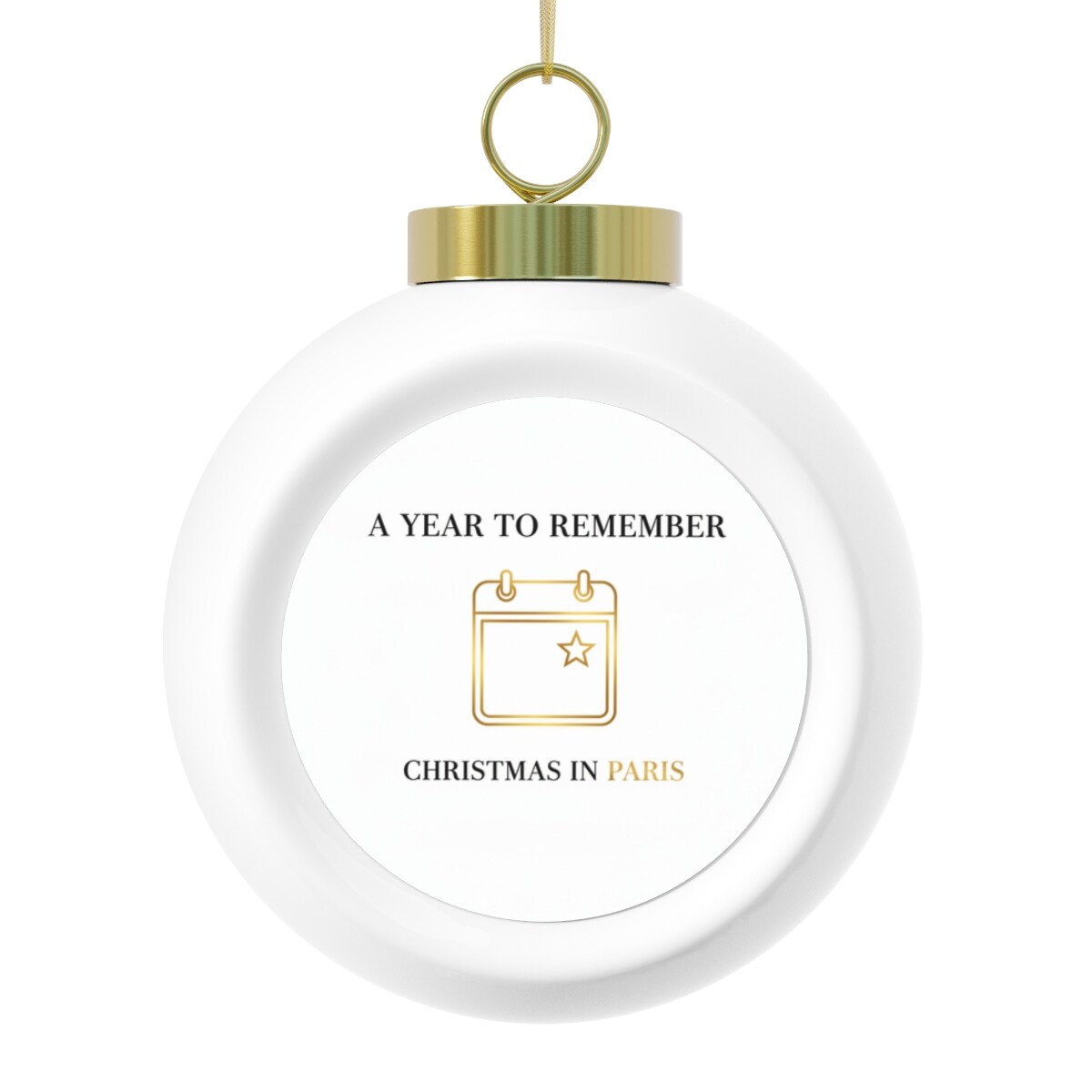 Christmas Ball Ornament — A Year To Remember - Bells / Round / 2.5" × 3"