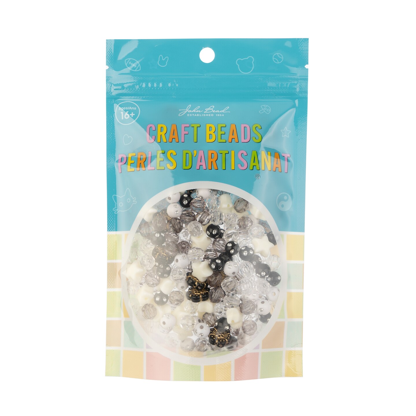 John Bead 8mm Star Mix Plastic Craft Beads, 260ct.