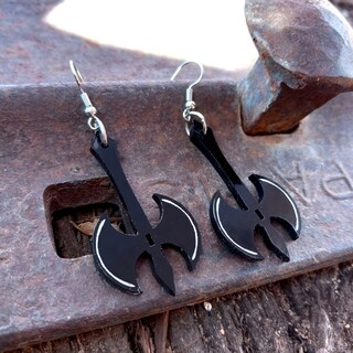 Orecchini Punk A Forma Di Ascia Nera – Gotici, Scary Axe Ear Jacket Per Donne E Ragazze, Gioielli Boho Vintage
