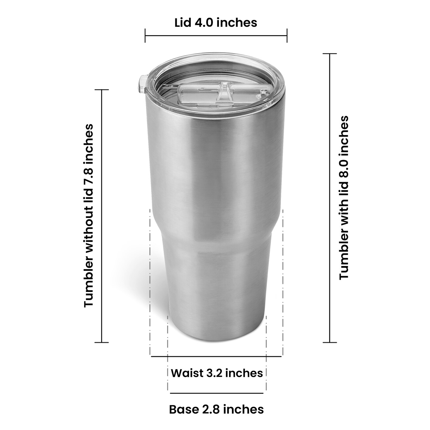 Makerflo 30 oz Stainless Steel Tumbler with Lid &#x26; Straw | Craft-Ready for DIY Gifts &#x26; Personalization (Epoxy, UV DTF, Vinyl, and Laser Engraving) - Not for Sublimation