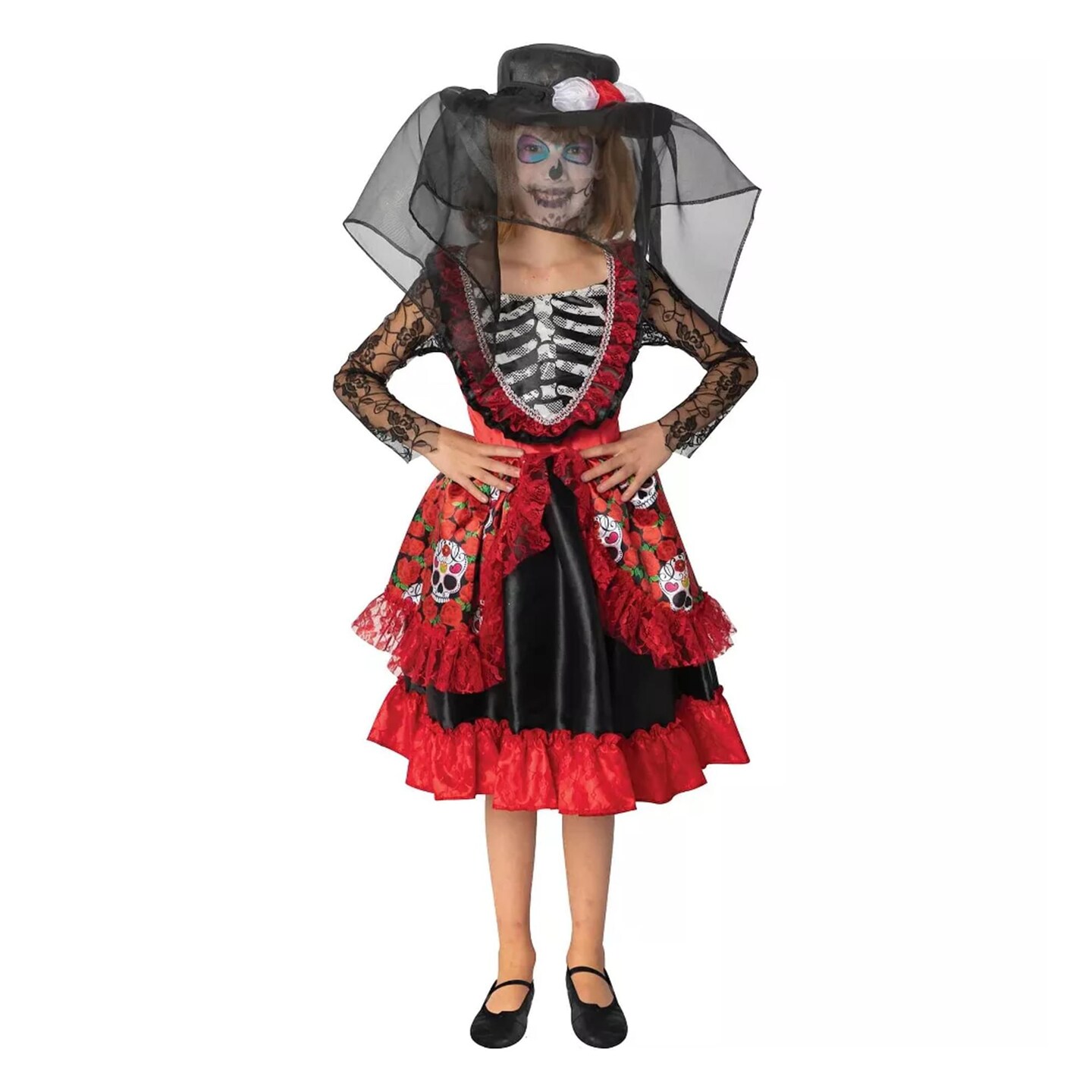 Roses &#x26; Skull Catrina Premium Child Costume