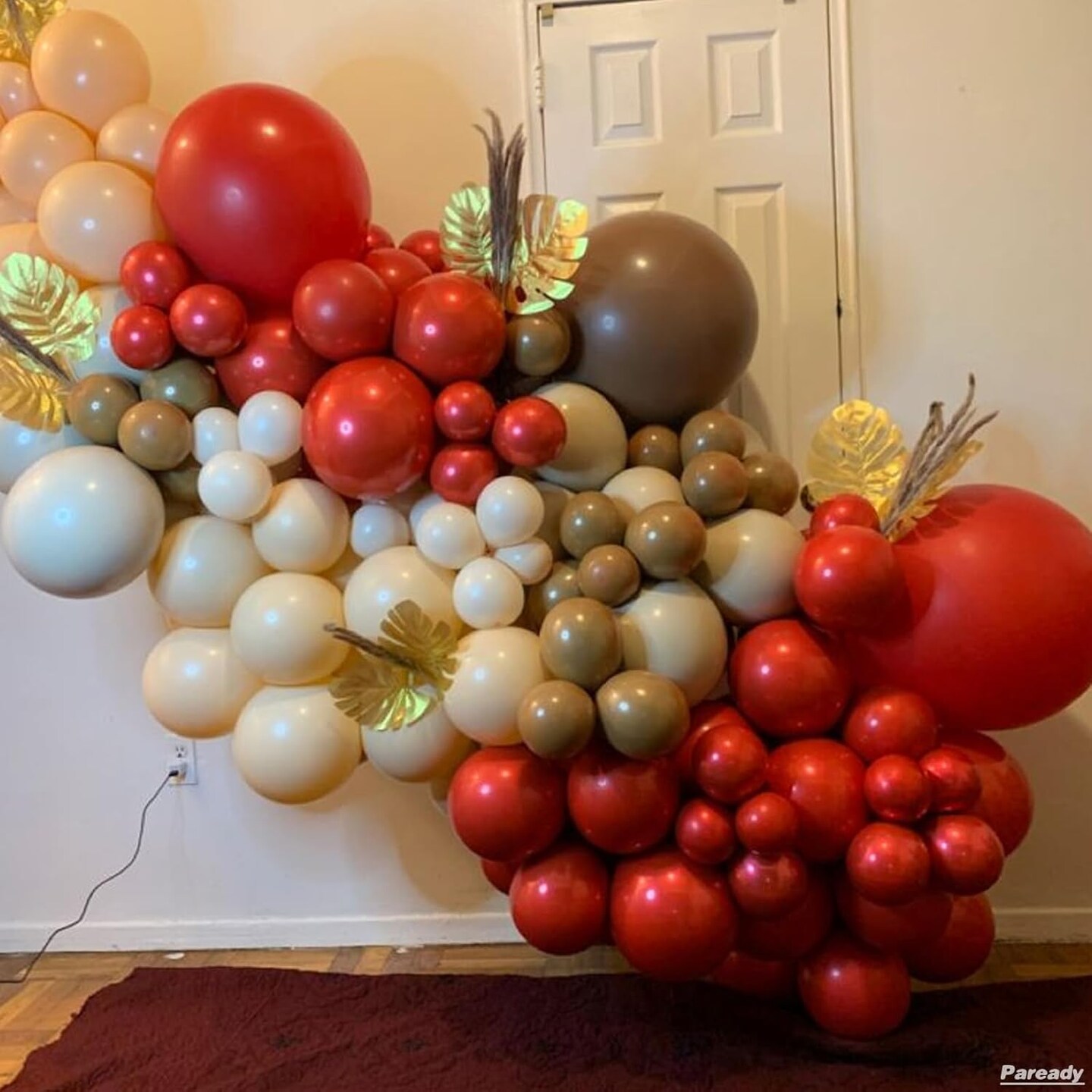 Red Balloon Garland Arch Kit, 120pcs Red White Balloon Arch Kit With 4d Foil Balloon Metallic Magenta Balloons For Mother Day Party Birthday Wedding Bridal Shower Anniversary Valentine's Day Decor