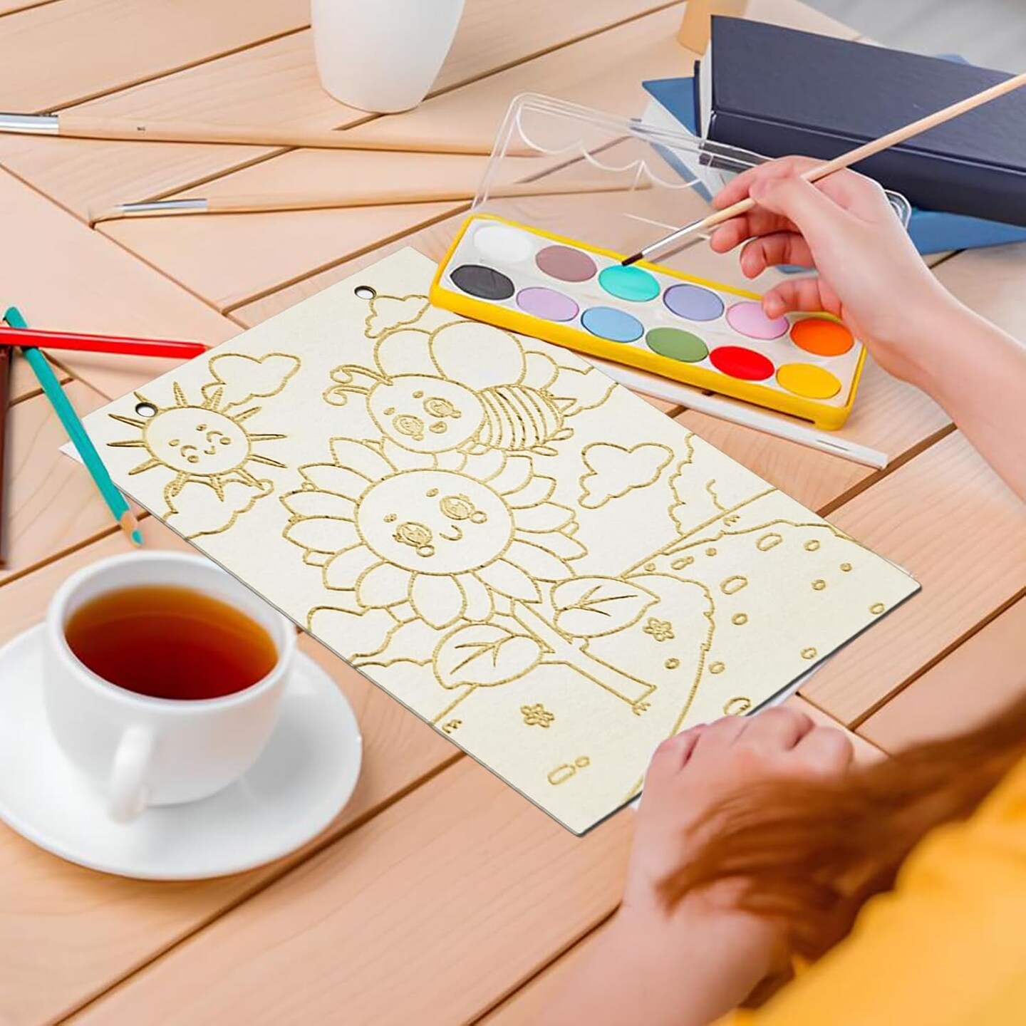 10 Pcs Large Unfinished Wood Crafts for Painting