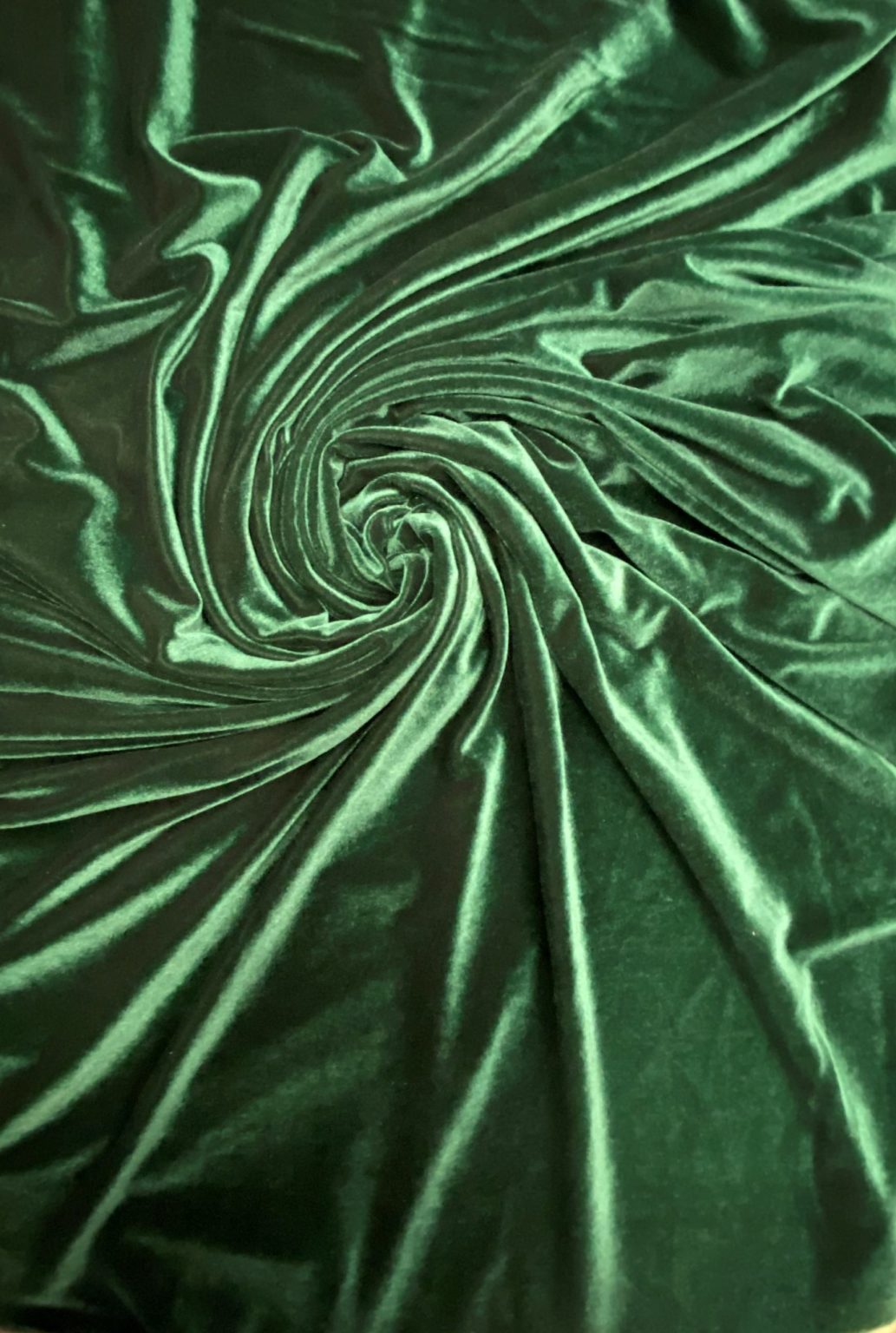 1 Yard Emerald Fores Green Stretch Velvet Fabric for Fashion, Costumes, Home Accents, and Crafting 58/60 Inch Wide