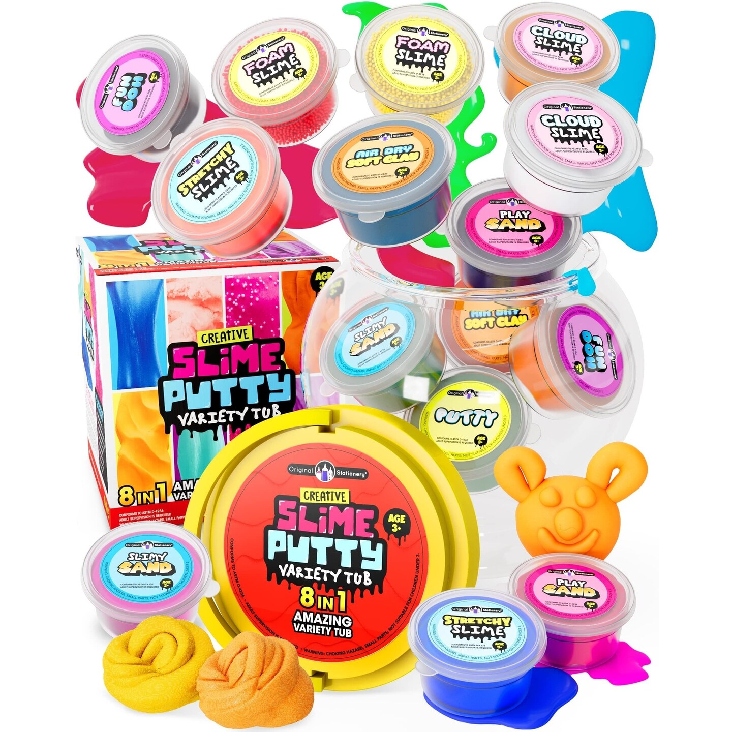 Original Stationery Creative Slime Putty Variety Tub, Ultimate Premade Slime Kit with Cloud Slime, Fluffy Slime, Kids Clay, Putty for Kids and More