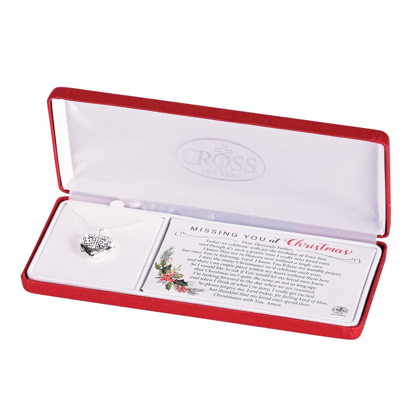 Edge Collection - 0.69" x 21" - Silver - Heartfelt Memorial Locket Necklace - 1 Piece