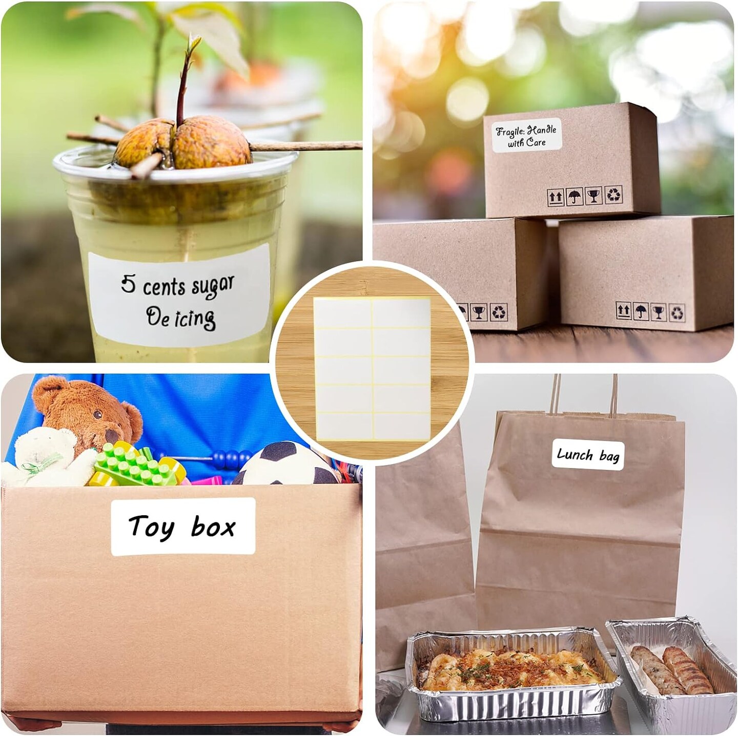 50 Sets Clear Plastic Cups With Flat Lids,16oz Disposable Iced Coffee Cups with Straws and Stickers,Plastic Cups for Iced Coffee