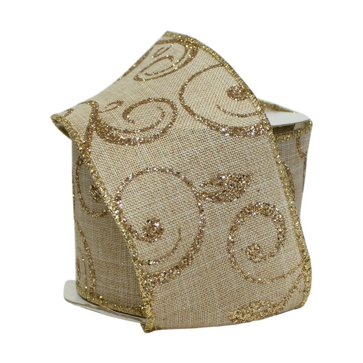 LaRibbons 2 1/2&#x22; Wired Ribbon | Scroll | 10 Yard Rol