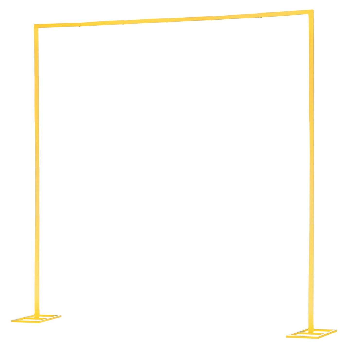 Square Gold Metal Backdrop Stand 8 x 8 ft Easy Assembly Party Arch Frame