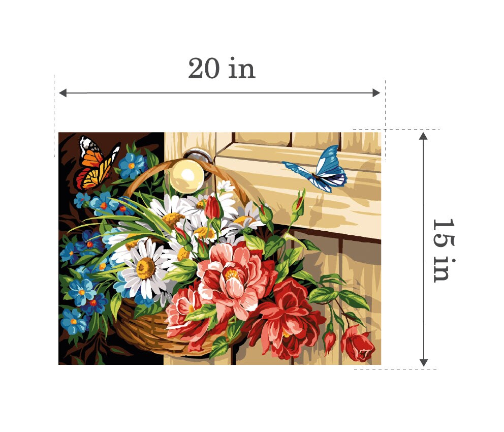 Needlepoint canvas for halfstitch without yarn Canvas The Door Handle SE929.604 Seg De Paris Printed Tapestry Canvas