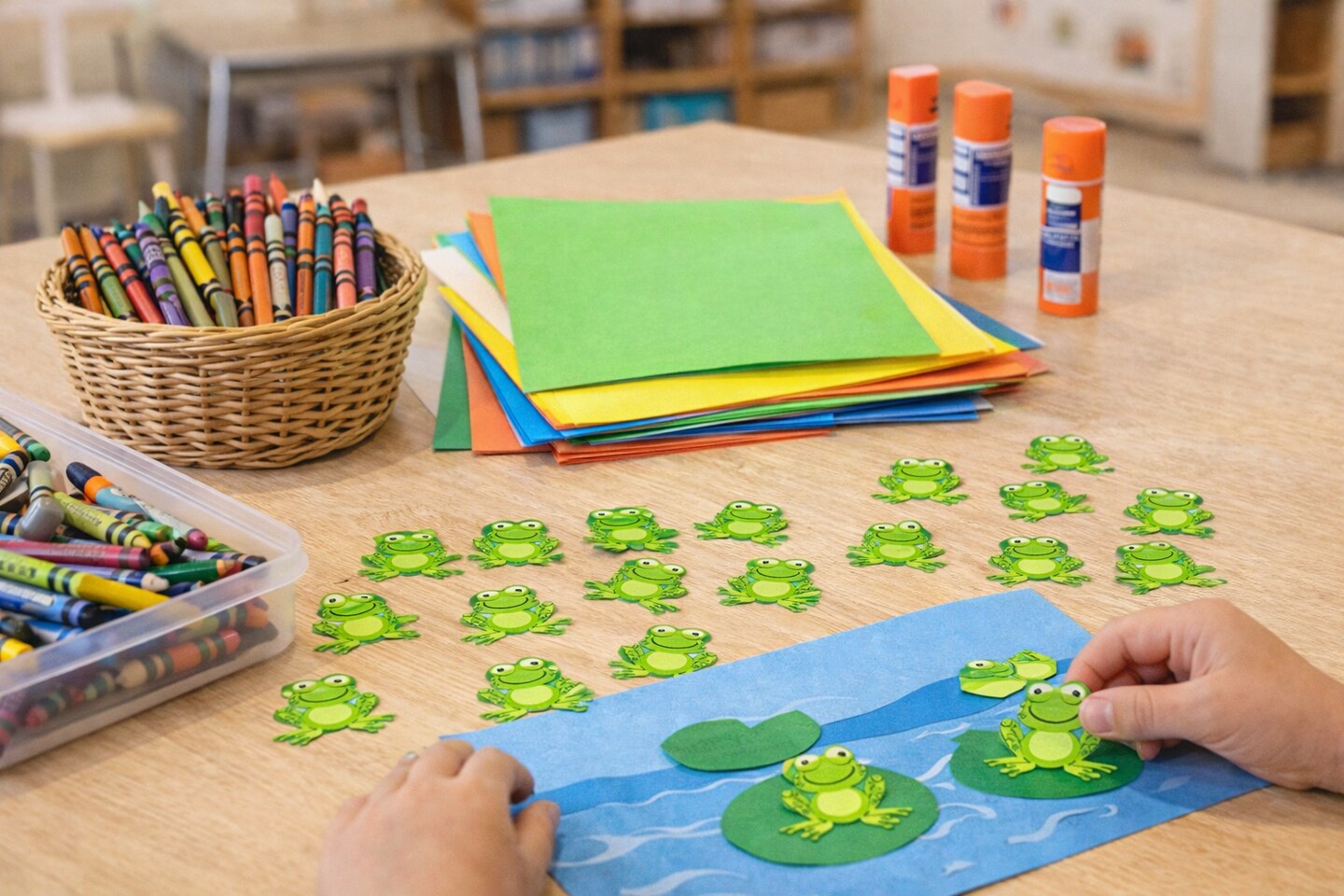 Frog Stickers 90 Pack – Cute Cartoon Frog Reward Stickers for Classroom, Spring Crafts & Kids Art Projects