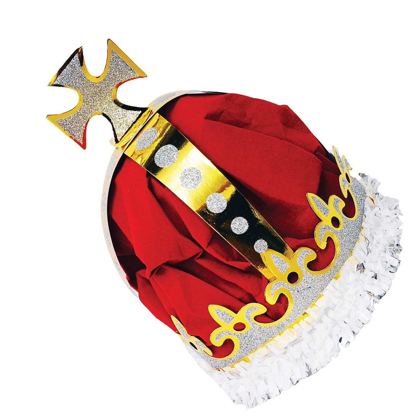 Royal Queen Crown with Glitter and Fringe Detail
