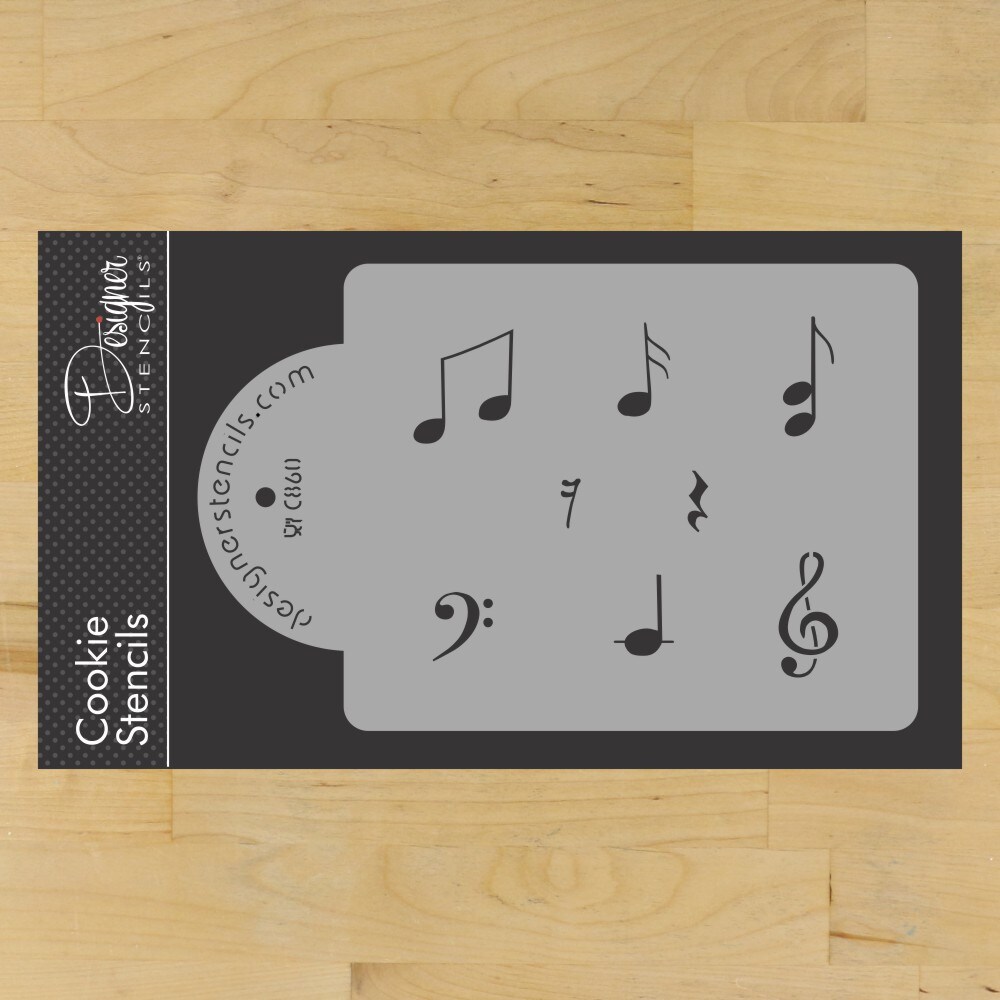Musical Notes Cookie Stencil Set | C860 by Designer Stencils |