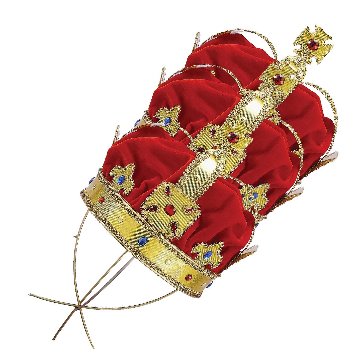 Regal King Crown with Gold and Jewel Accents