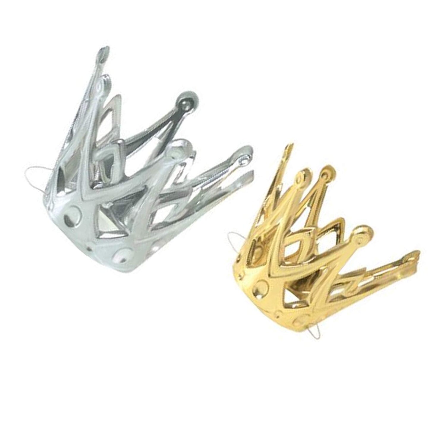 Miniature Crowns Metallic Silver &#x26; Gold 12 Units
