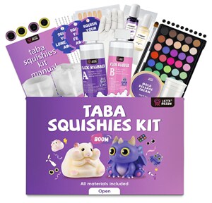 Large Dragon &#x26; Hamster DIY Squishy Making Kit - All-in-One Craft Set with Reusable Silicone Molds, Vibrant Pigments, Flocking Powder - Fun Stress Relief Gift for Teens &#x26; Adults