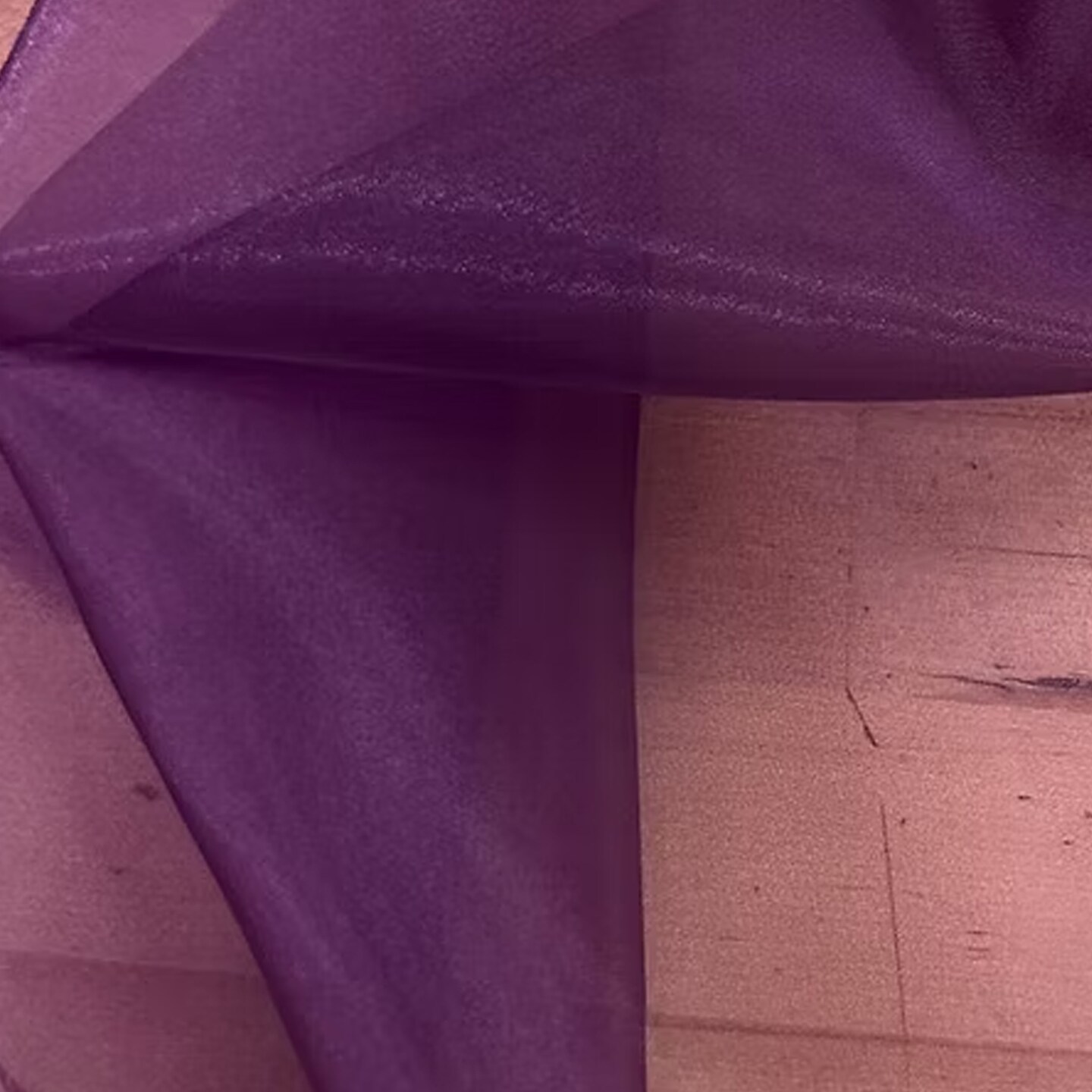 1 Yard Dark Plum Crystal Organza Fabric Sheer Shiny Lightweight Polyester 58/59 inches wide