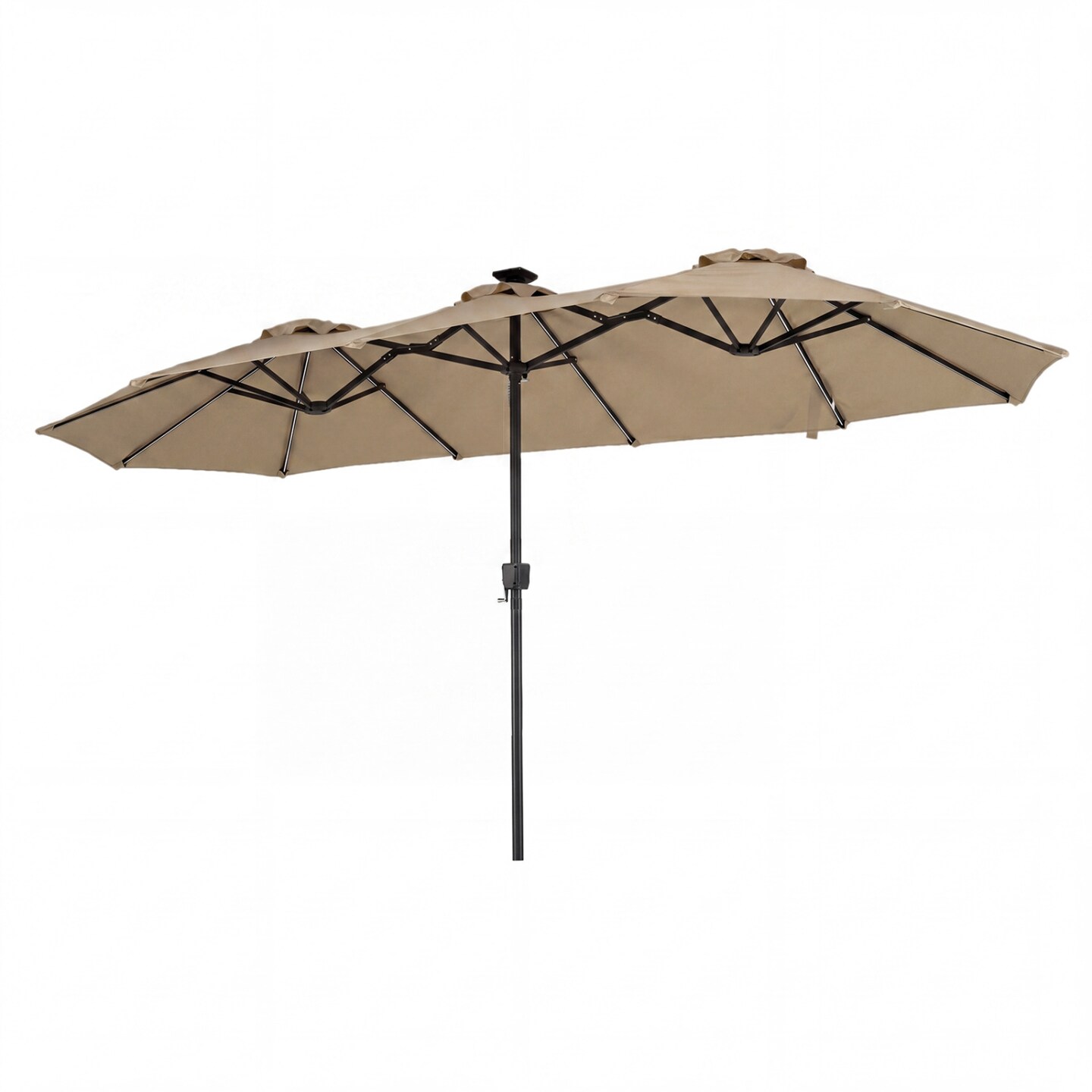 grand patio deluxe cantilever umbrella 10x13 ft Patio with Base, Acrylic Outdoor Aluminum Umbrella, 5-Year-Non-Fading Rectangular Offset Umbrella with Cover IP67 Base:Black Base Grand patio 8.5 ft. White Aluminum