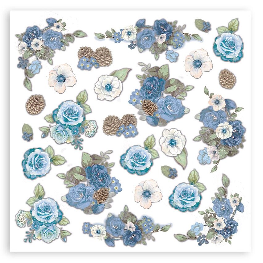Stamperia Double-Sided Paper Pad 12"X12" 10/Pkg-Blue Land, 10 Designs/1 Each