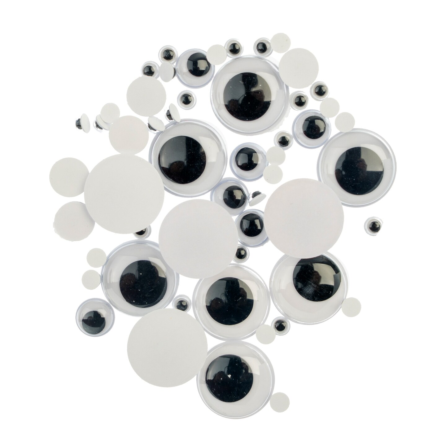 John Bead 5mm/10mm/20mm Black and White Wiggle Googly Craft Eyes, 102ct.