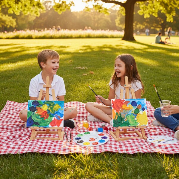 Franco Arte Paint Palette Set of 12, Plastic Mixing Palettes with Wells for Acrylic Paint, Watercolor & DIY Craft Projects