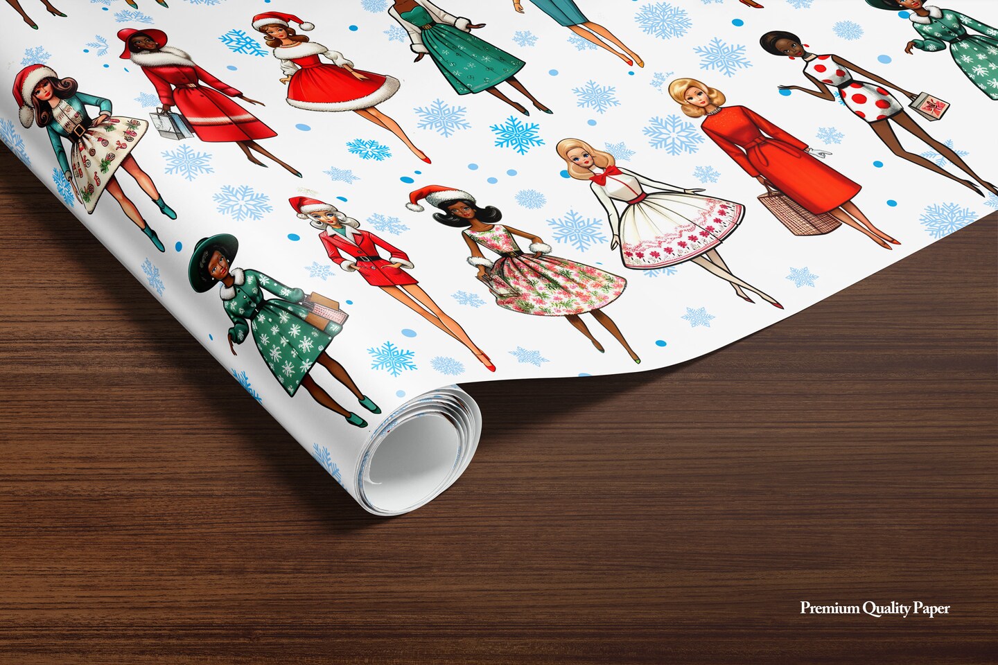 Wrapping Paper: Christmas Fashion Dolls, Holiday Gift Wrap, Gift for Bff,  Fashion Lover, Barbie Dolls, Luxury Wrapping Paper | MakerPlace by Michaels