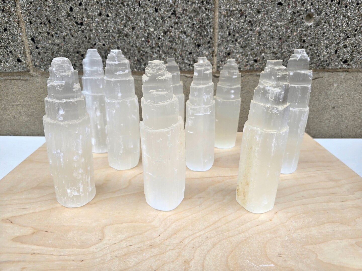 8 INCH Jumbo Selenite Crystal Skyscraper Tower for Display & Crystal Charging
