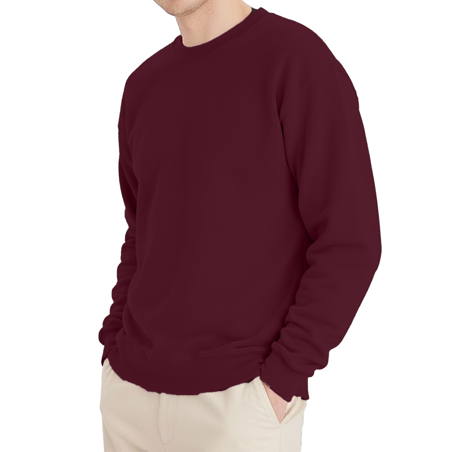 Hanes EcoSmart Unisex Crewneck Sweatshirt P160 Cotton-Poly Blend Fleece for Crafts