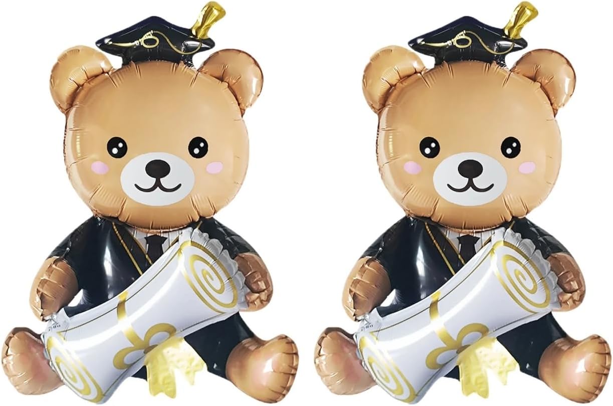 Graduation Bear Balloons Graduation Foil Balloons Congrats Grad Mylar Balloons for Class of 2026 Decorations | Graduation Party Decorations Supplies