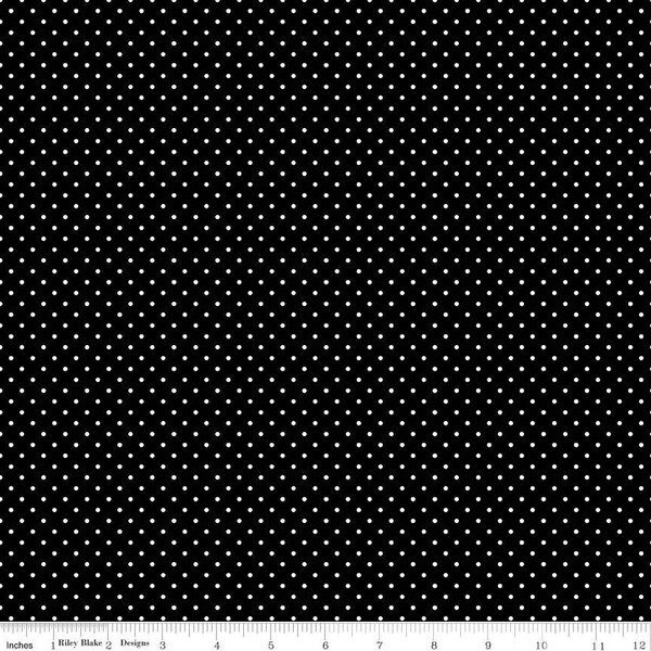 Swiss Dot in Black (c670-110 black) | Swiss Dot | Riley Blake Designs | Riley Blake