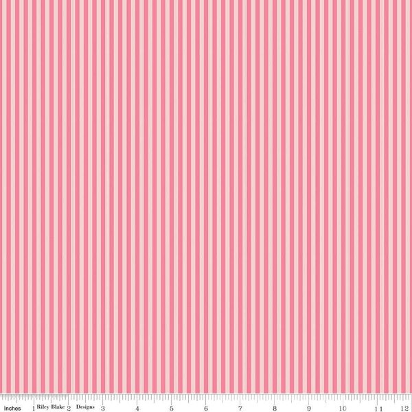 1/8" Tonal Stripe in Sugar Pink (c500-sugarpink) | Stripes | Riley Blake Designs | Riley Blake