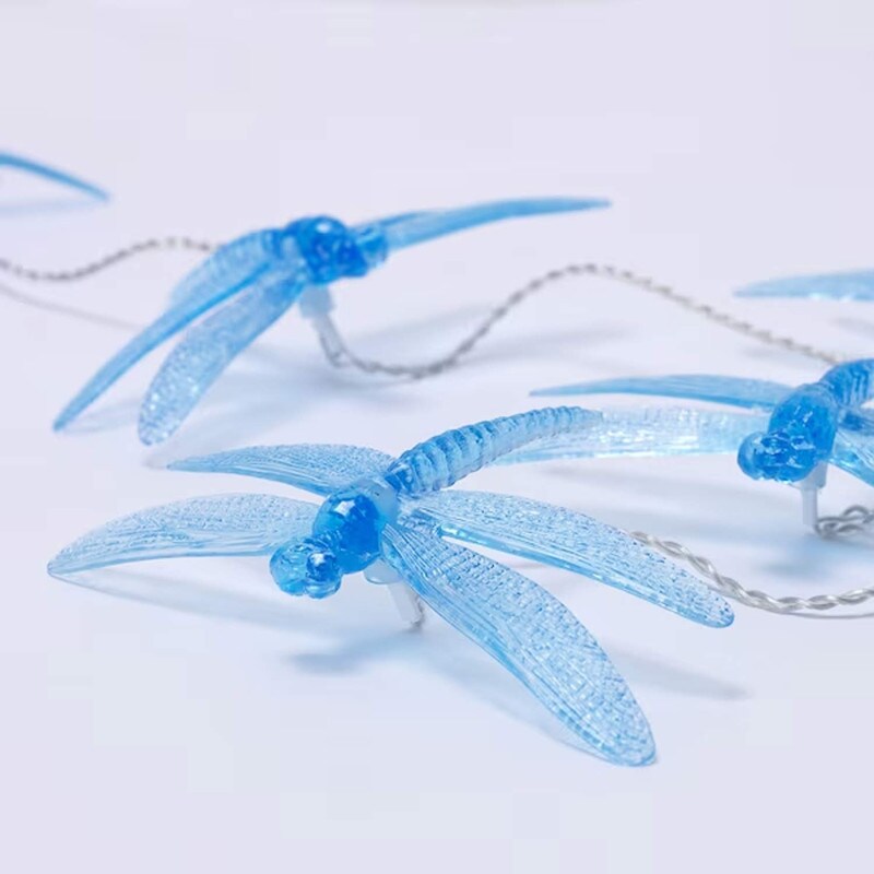 LED String Light with 16 Lights Outdoor Dragonfly Design