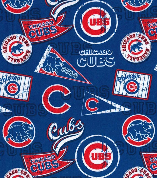 Licensed MLB Chicago Cubs Vintage Cotton 14414-B Fabric by the Yard